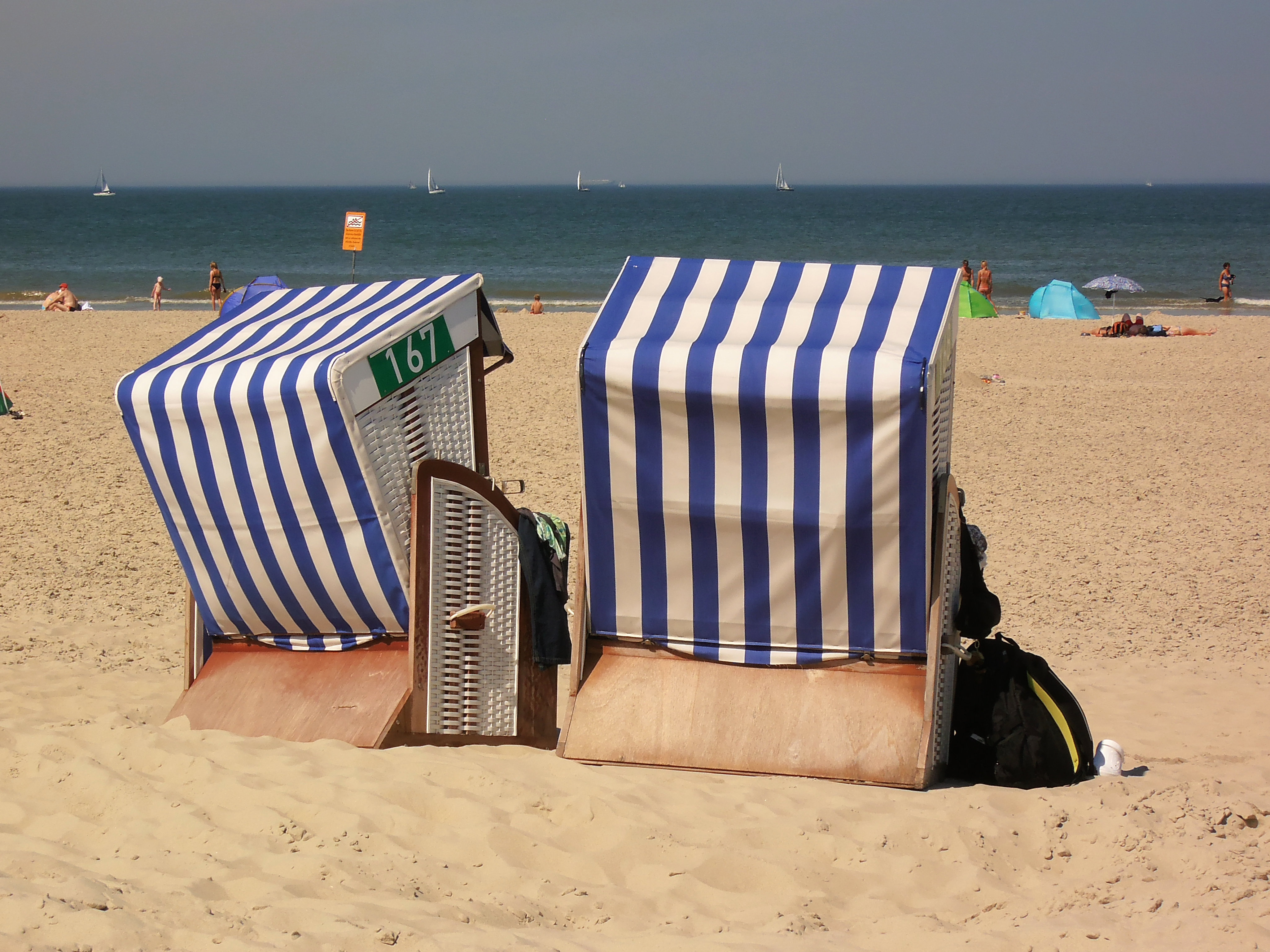 Strandkorb am Strand